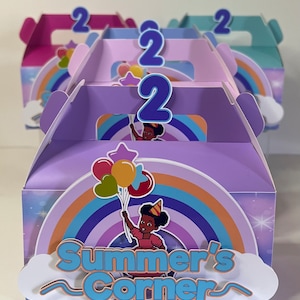 Gracie's Corner 3D Giebel Boxen (12er Set) | Kundenspezifische Geburtstags-Gastgeschenke