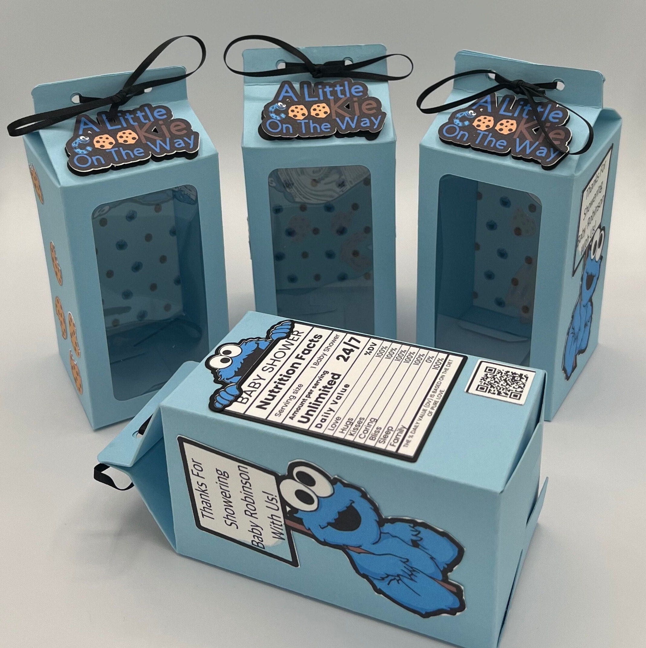 Cookie Monster Milk Carton Favor Box set of 12 - Etsy
