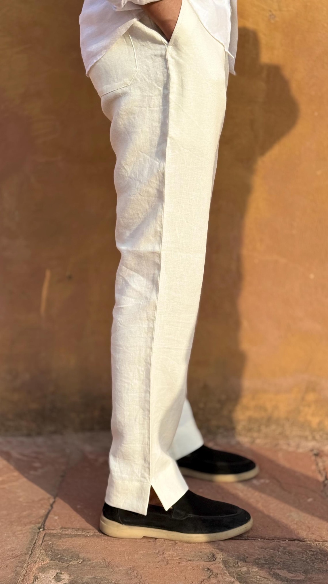 Mens Linen Pants, off White Linen Pant, Mens Linen Summer Trousers ...