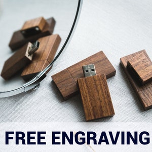 Custom USB Wooden Flash Drive | Rectangular USB flash drives | flash drive with magnets |