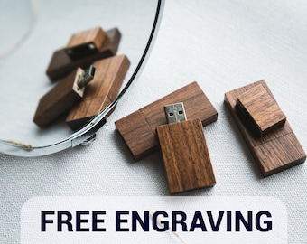 Custom USB Wooden Flash Drive | Rectangular USB flash drives | flash drive with magnets |