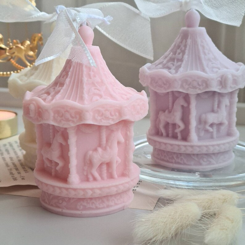 Carousel Candle Scented Soy Wax Candle Merry Go Round Etsy UK