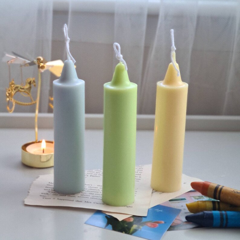 Crayon Candle Scented Soy Wax Candle Room Decor Pastel Etsy UK