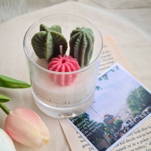 Succulent Cactus Candle Scented Soy Wax Candle, Cactus Candles, Home Decor Candle, Bedroom Decor, Aesthetic Candle, Luxury Candle Gift image 9