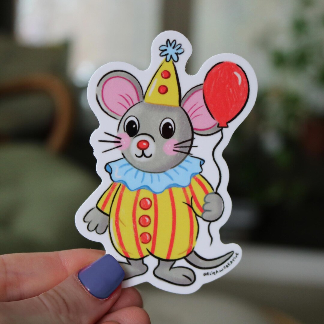 Mouse Clown Sticker – 3