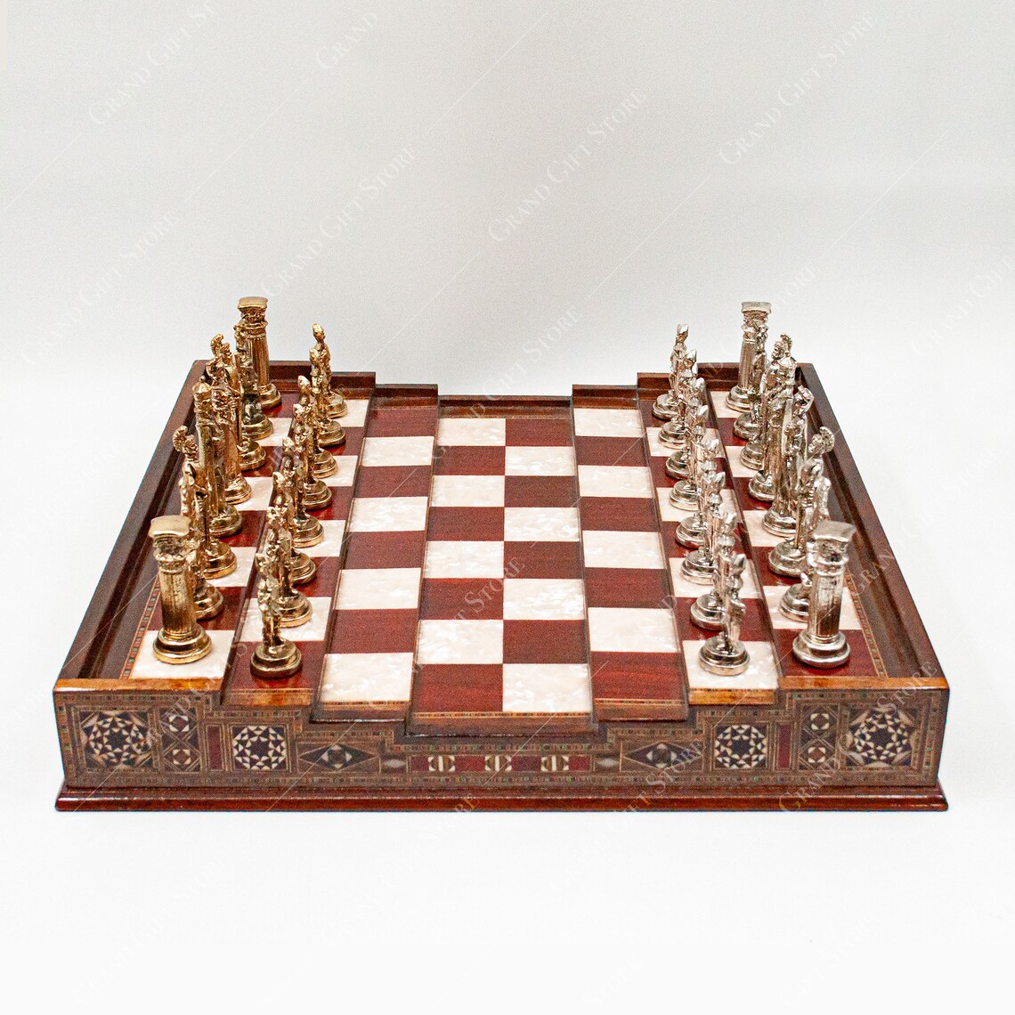 Arena Chess Board Premium Chess Set With Metal Pieces Etsy