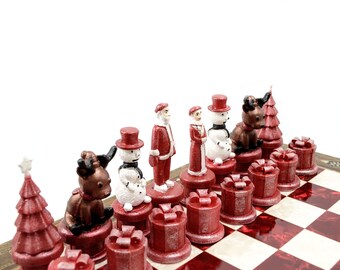 For Christmas, my mom got me a hand crafted chess set made out of