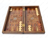 Jacquet Backgammon Board Engraved Wooden Father Christmas Gift Turkish Tavla Checkers Board Weihnachtsgeschenk Christmas Gift for Him
