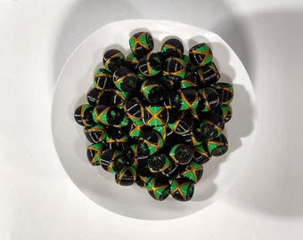 Perles ou breloques aux couleurs du drapeau des Caraïbes : Jamaïque