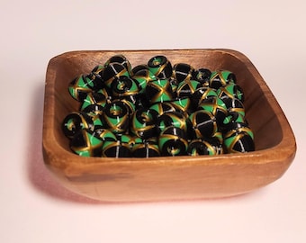 Caribbean Flag Jewelry Beads for Hair or Charms: Jamaica