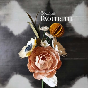 PRE-ORDINE Piccolo bouquet di fiori di carta - Bouquet di fiori di carta – Fiore sostenibile – Fiore artigianale – Fiore disegnato
