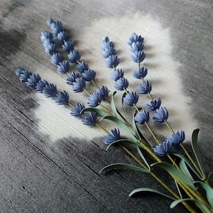 PRE-ORDINA Lavanda di carta disegnata - Fiore di carta - Fiore sostenibile - Fiore fatto a mano - Fiore disegnato.
