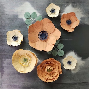 PRÉCOMMANDE Coffret Fleurs murales en papier – Décoration murale - Fleur durable – Fleur artisanale – Fleur dessinée.