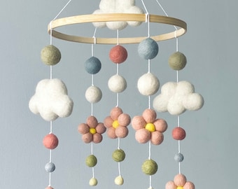 daisy baby mobile/ Baby girl mobile/ Baby Mobile/ Nursery Mobile/ Woodland mobile/ Flower mobile/ boy mobile/ Crib mobile/ crib decoration/