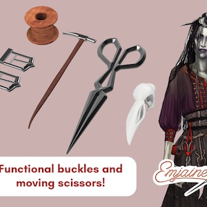 Laudna accessories 3D Print files (.STL files, fully moving parts optional) for Critical Role cosplay