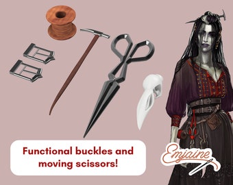 Laudna accessories 3D Print files (.STL files, fully moving parts optional) for Critical Role cosplay