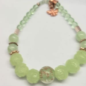 Czech Jade Beaded Bracelet
