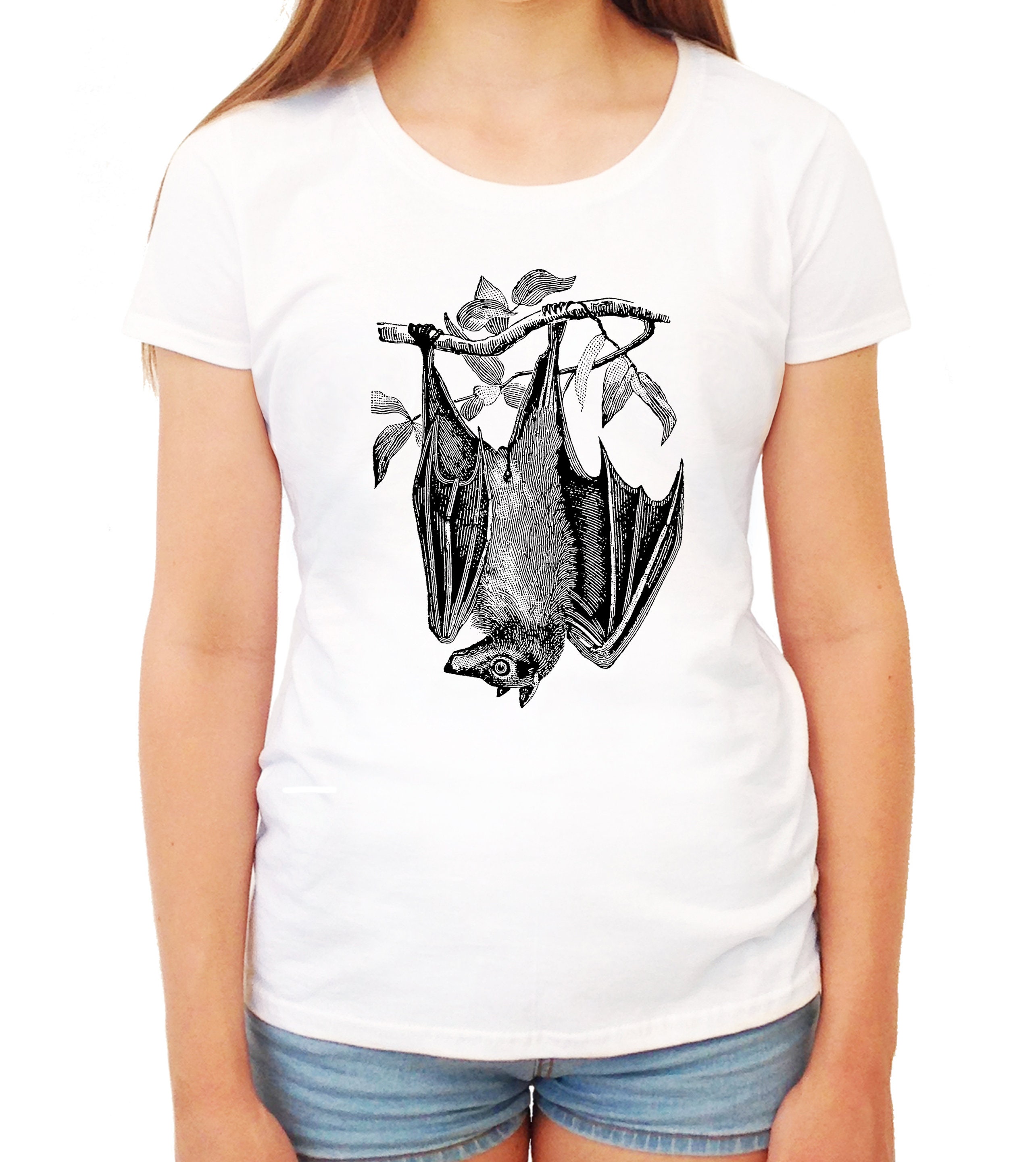 Bat Etching Tshirt Men's and Women's Styles Victorian Etsy UK