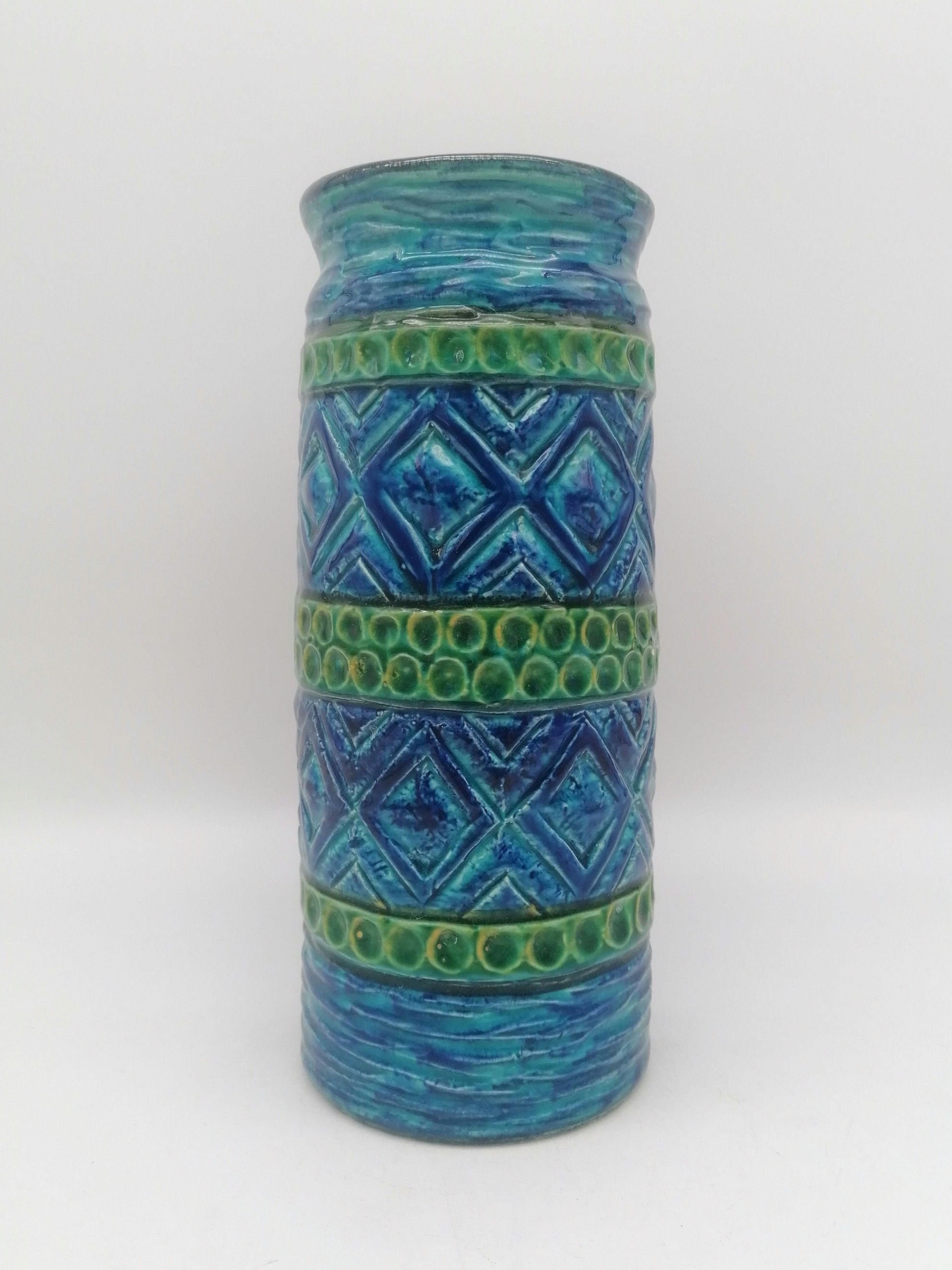 工芸品 Vintage Bay Keramik West German Vase Retro West German Bay Keramik Vase - Fat Lava Decor 71 17