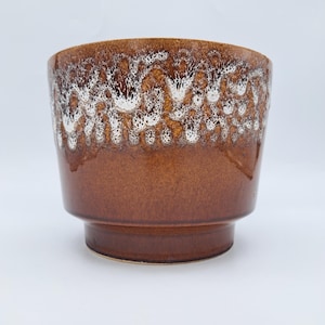 Vintage West-Duitse XL Fat Lava Bloempot H16 Ø20CM WGP Cachepot MCM Design