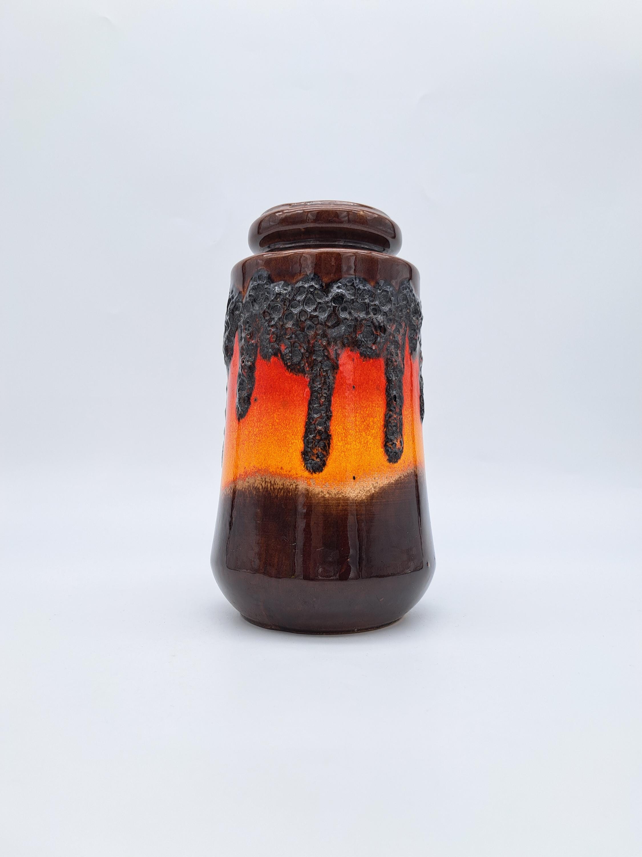 West German Fat Lava Orange - Etsy UK