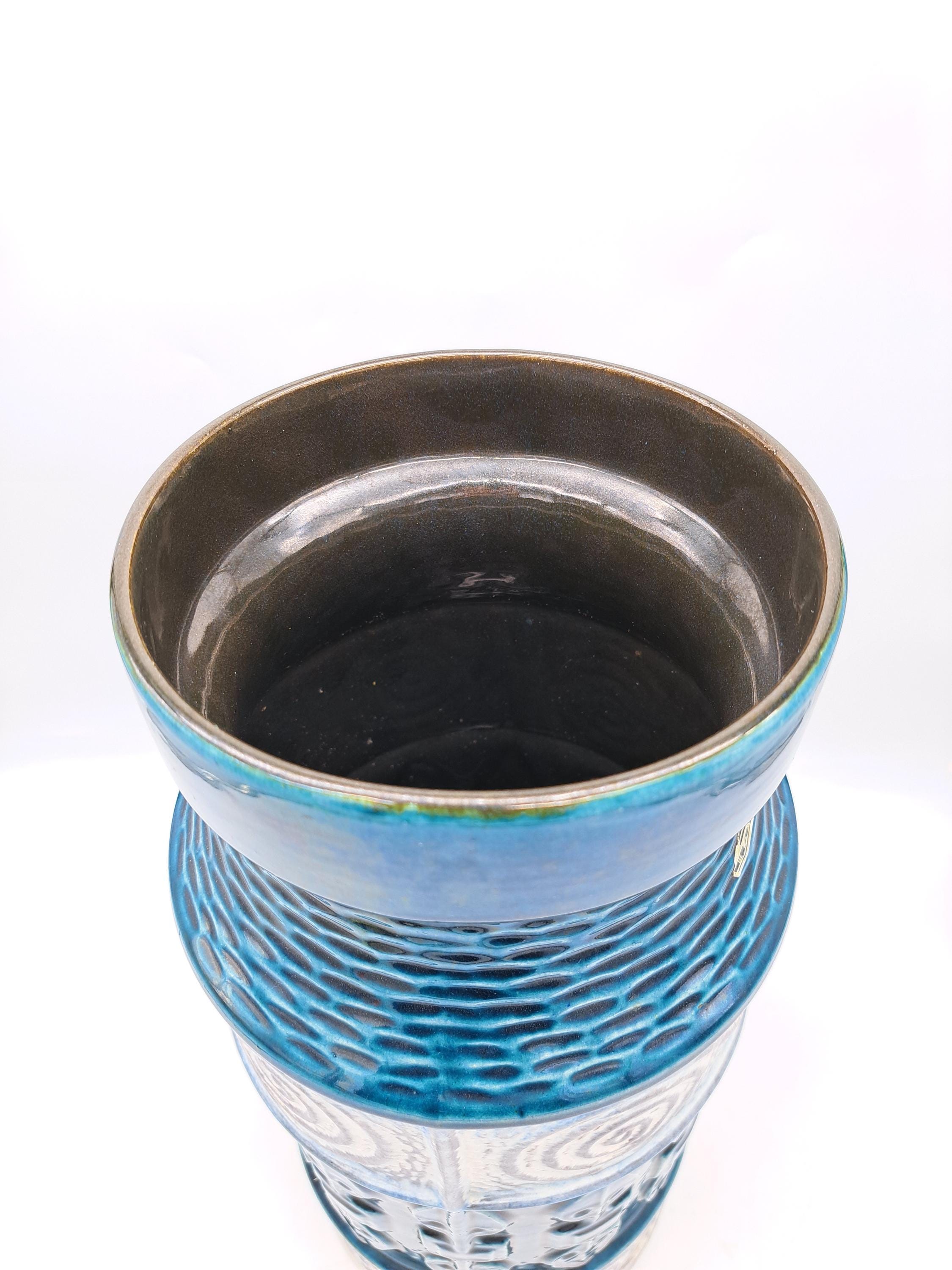 西ドイツ　WGP ファットラバ　ビンテージ花瓶　Jasba ミッドセンチュリー stoop | West Germany Vintage Flower Vase in Blue