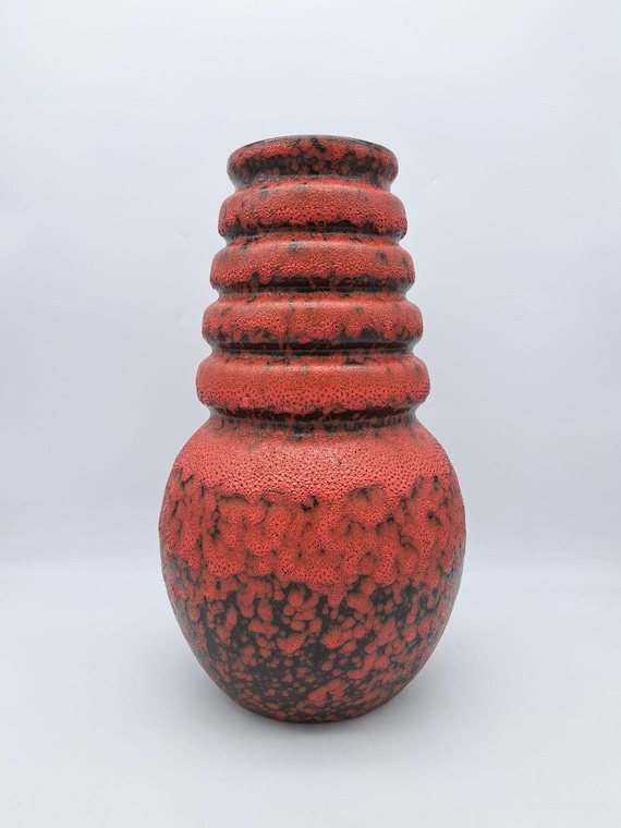 Vintage West German Fat Lava XL Floor Vase Scheurich Wien 269-40