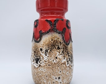 Rare Vintage West German Fat Lava Vase Scheurich 242-22 Mid