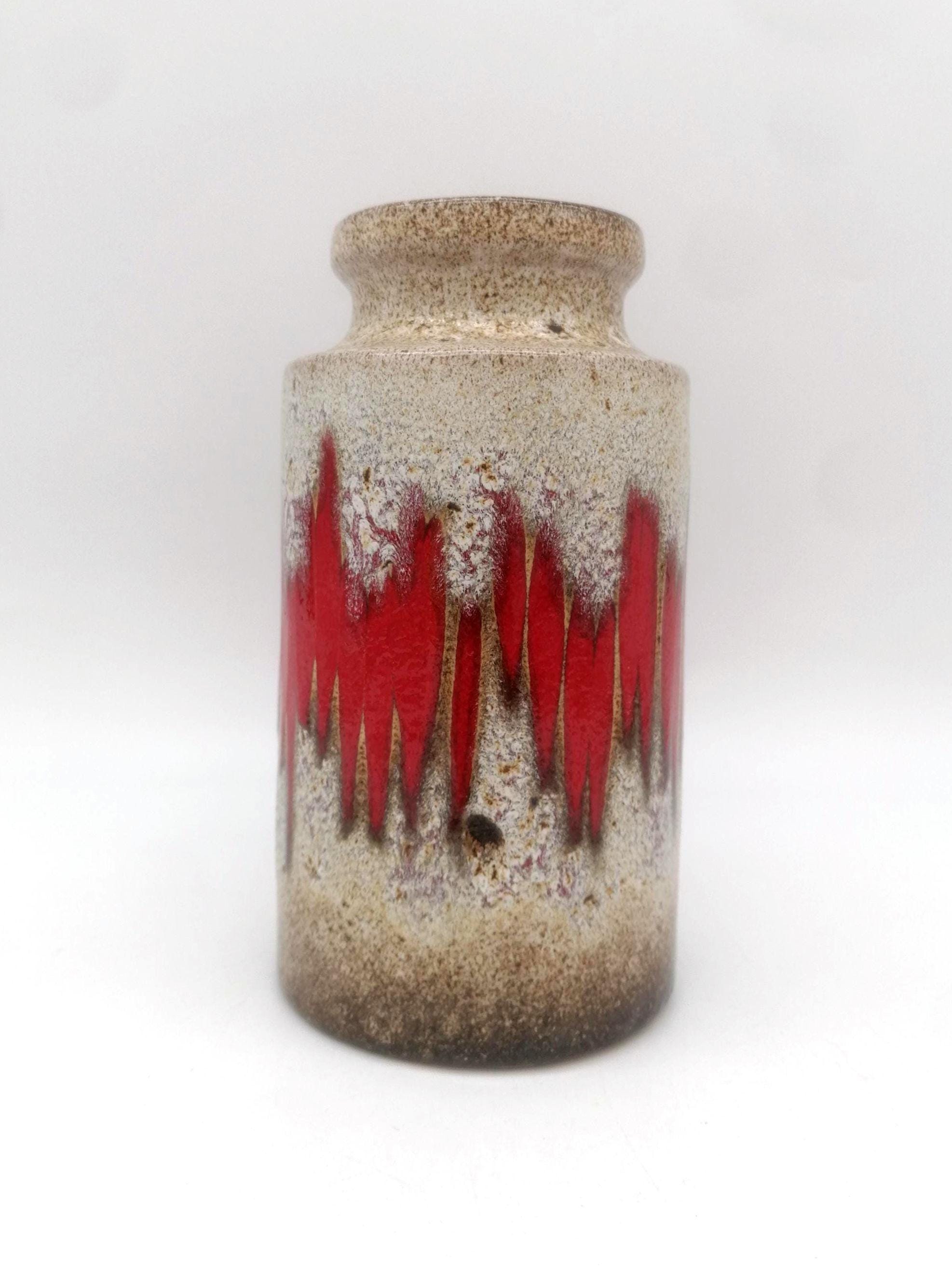 ★１点限り FAT LAVA 60〜70‘s 花瓶 SCHEURICH LORA FAT LAVA SCHEURICH 213-18 LORA Vase ZigZag Aqua Vintage 70s