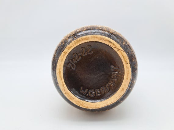 Rare Vintage West German Fat Lava Vase Scheurich 242-22 Mid