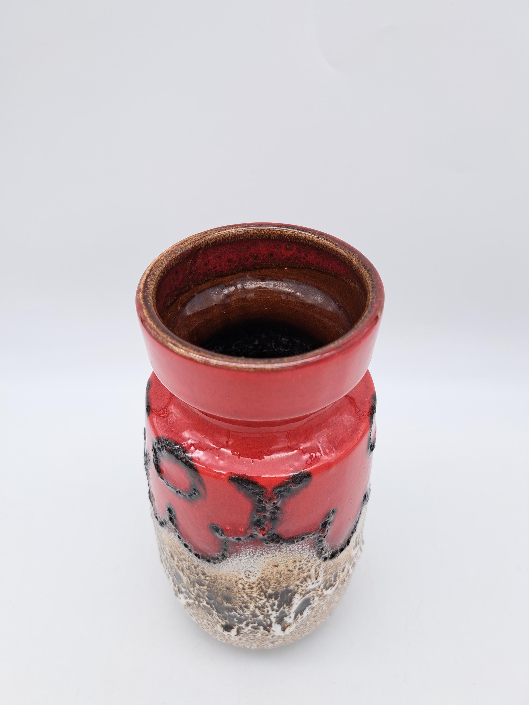 Rare Vintage West German Fat Lava Vase Scheurich 242-22 Mid