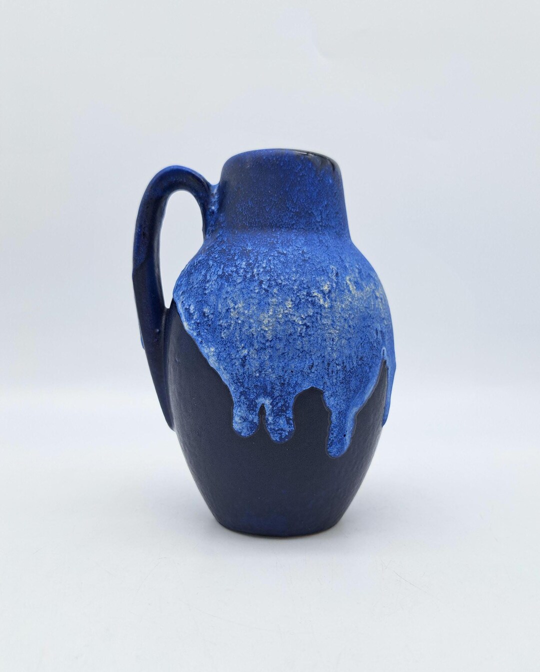 ヴィンテージ 西ドイツ製 ショイリッヒ ファット ラバ 花瓶 ブルー 414