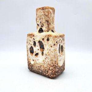 Rare Vintage vase Vest Ceramics / van Woerden Gouda Holland no. NG22 Mid Century Pottery 1970s Drip glaze