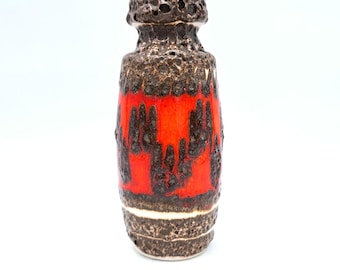 Rare Vintage West German Fat Lava Vase Scheurich 210-18 Mid