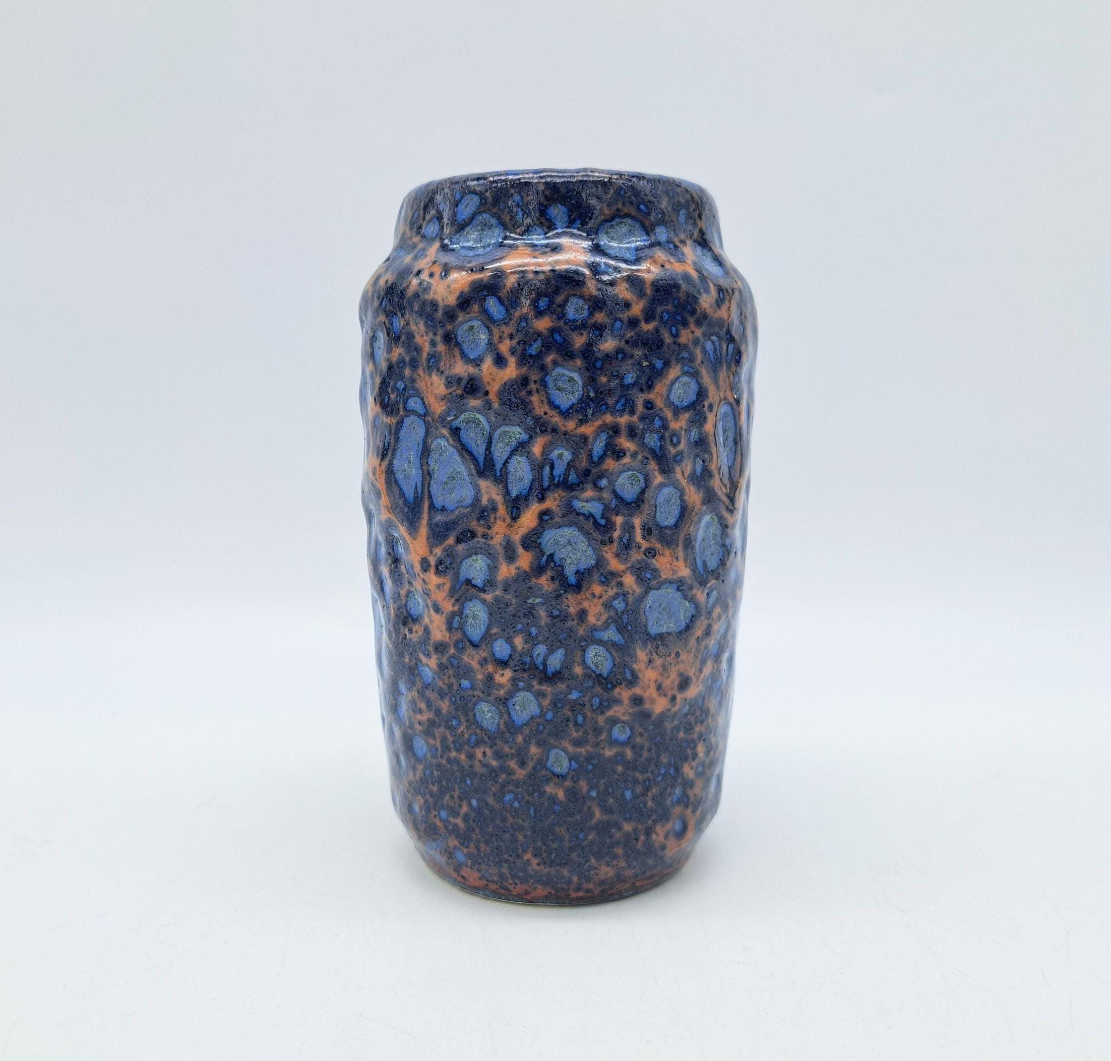Rare Vintage West German Fat Lava Vase Scheurich 231-15 Drip Glaze