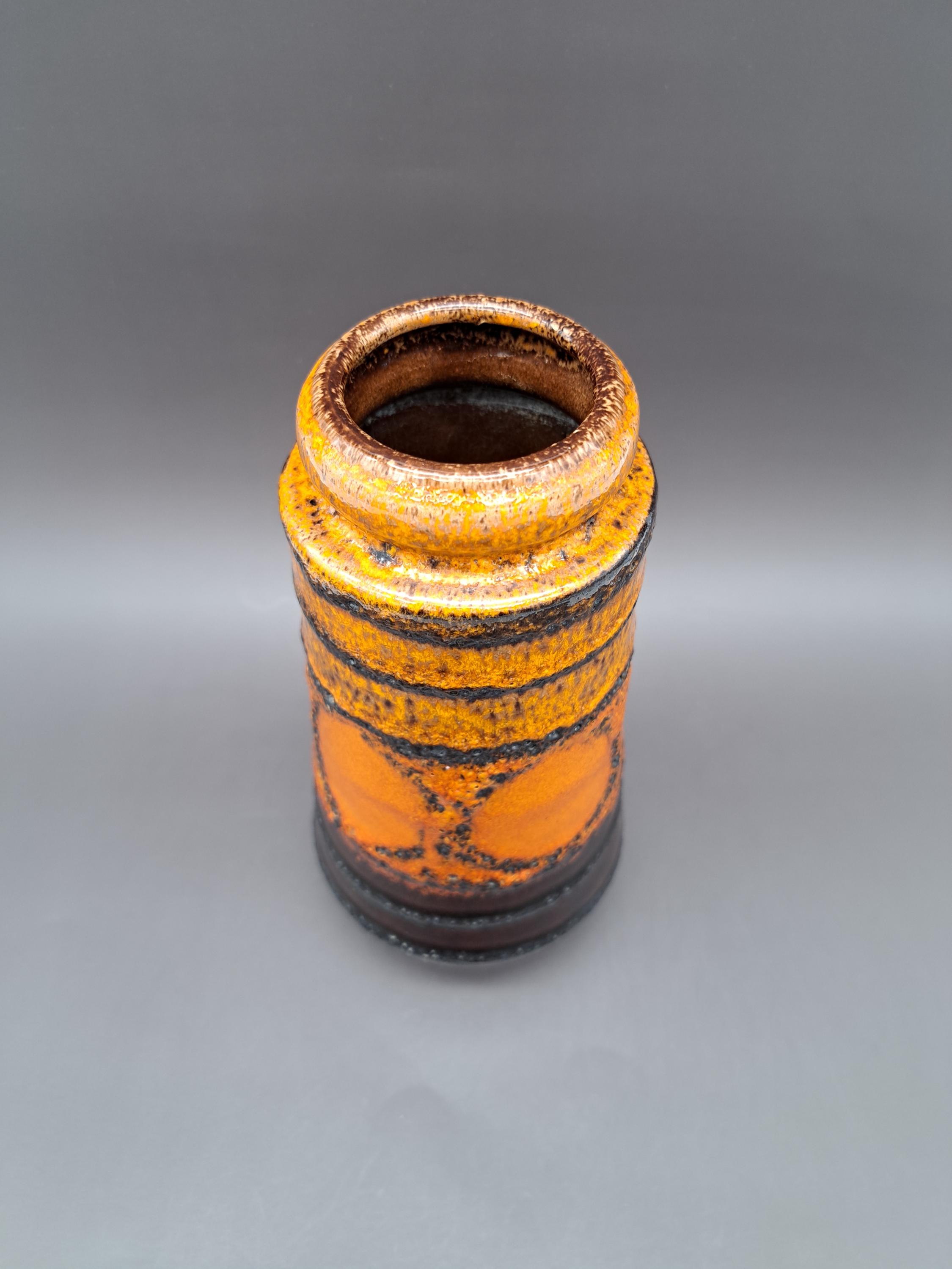 Vintage Fat Lava Vase West German Pottery 70s Mid Century