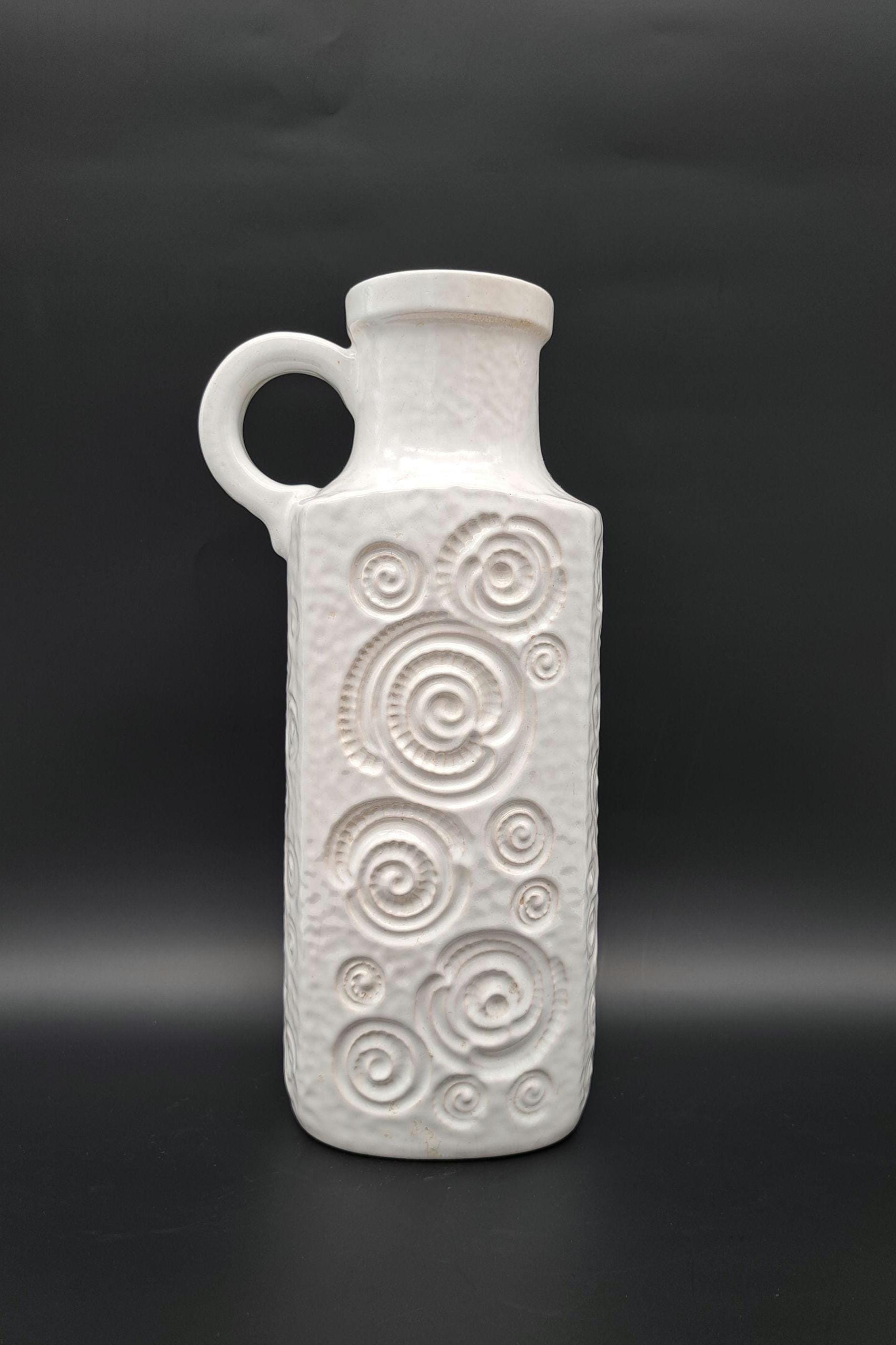 ヴィンテージ 西ドイツ ショイリッヒ ジュラ 花瓶 白陶器 ミッド