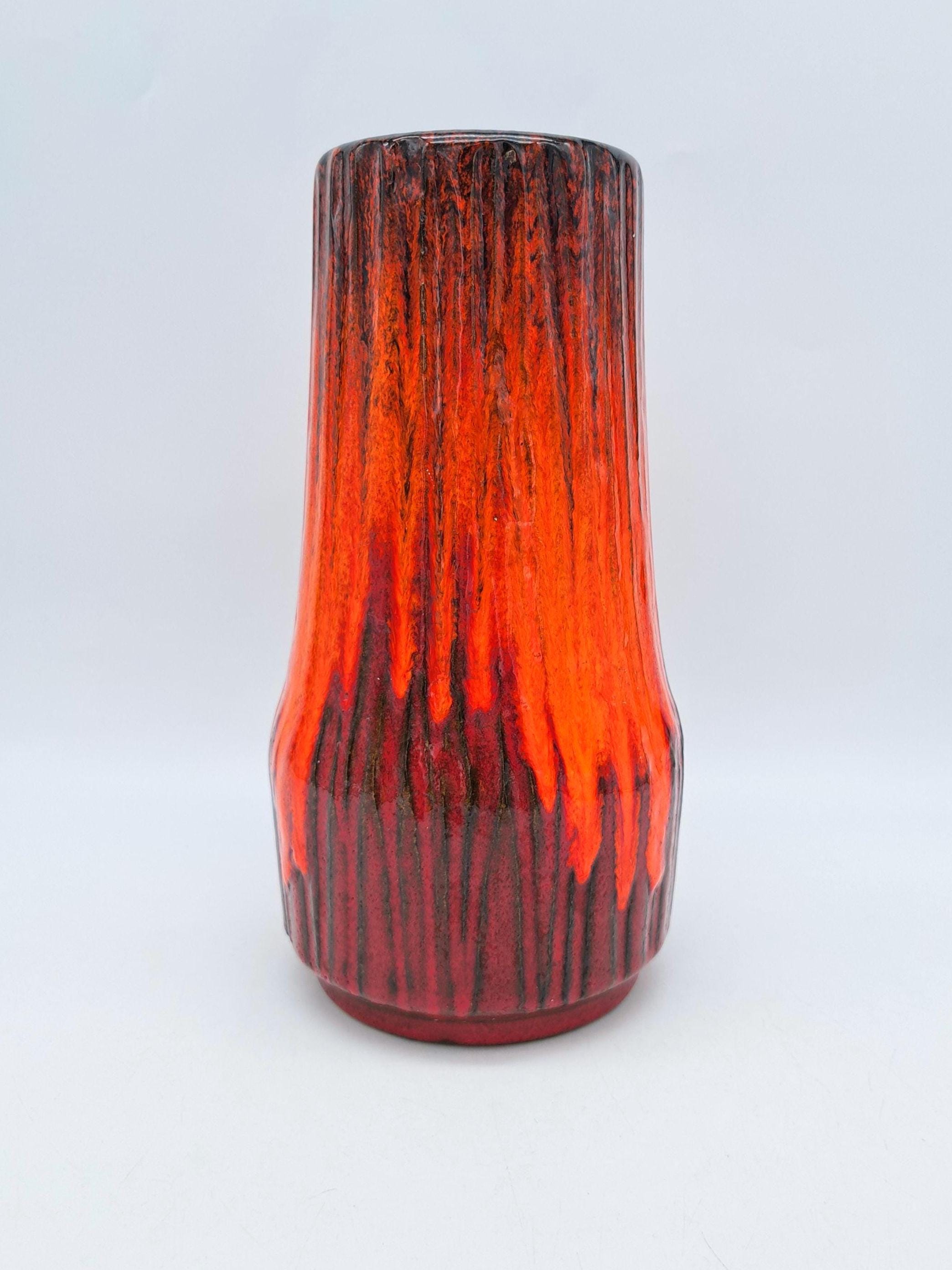 Rare Vintage West German Scheurich Fat Lava Vase 529-25 Mid