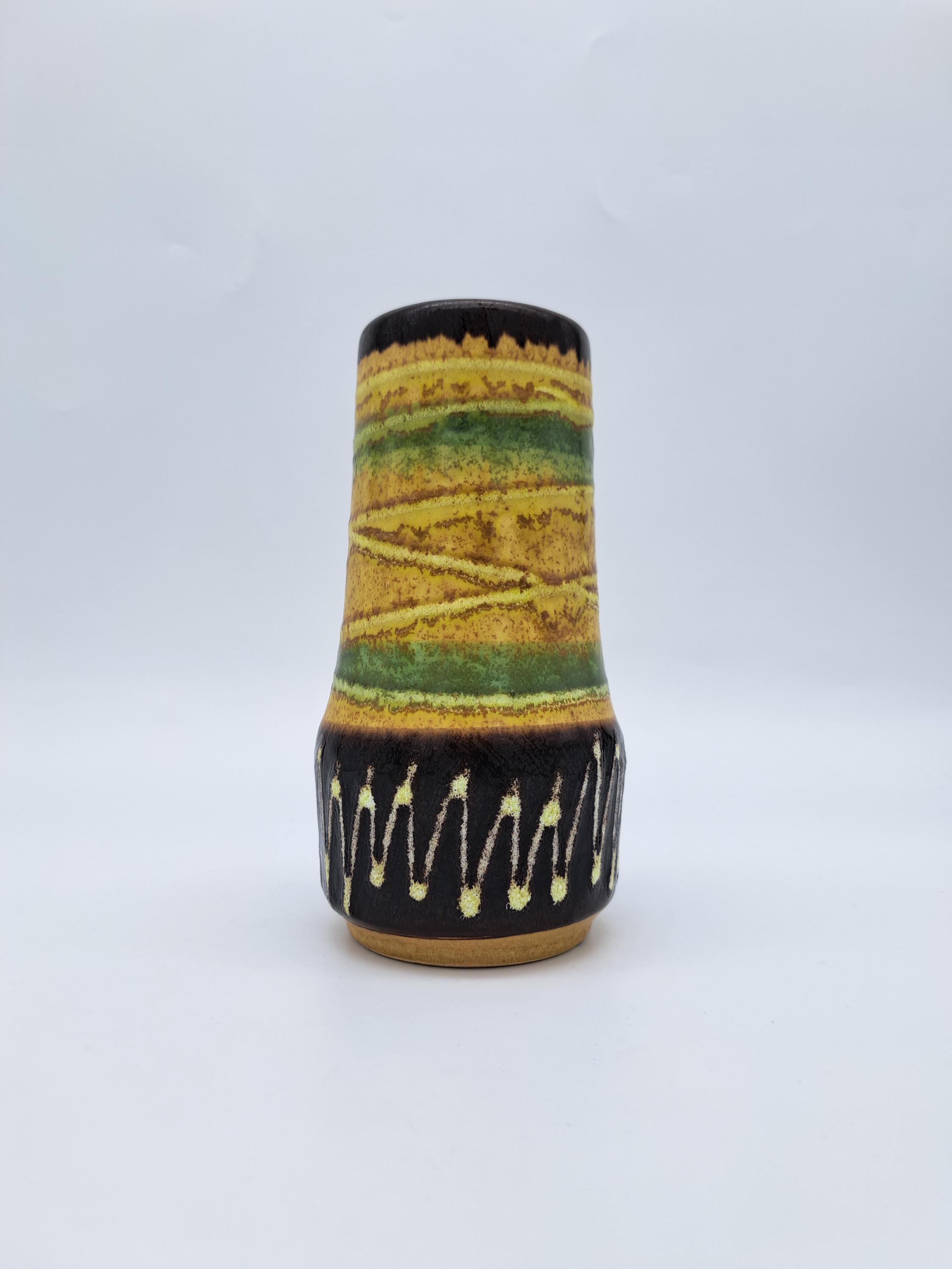 西ドイツ製 Scheurich ビンテージフラワーベース 529-18 Vintage West German Scheurich Vase 529-18 Mid-century Pottery