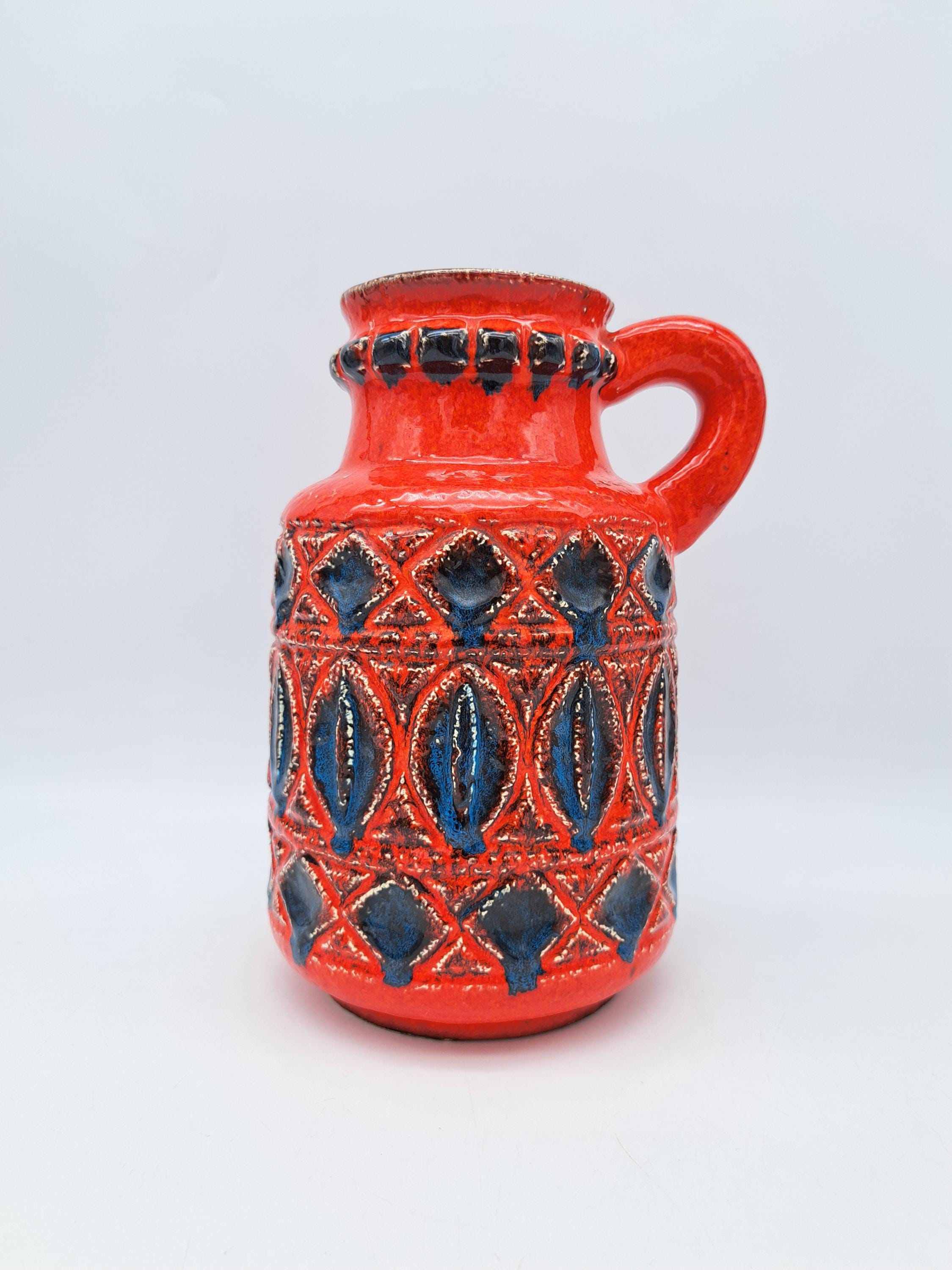 工芸品 Vintage Bay Keramik West German Vase Vintage Bay Keramik Vase West Germany Pottery 650 21 Black
