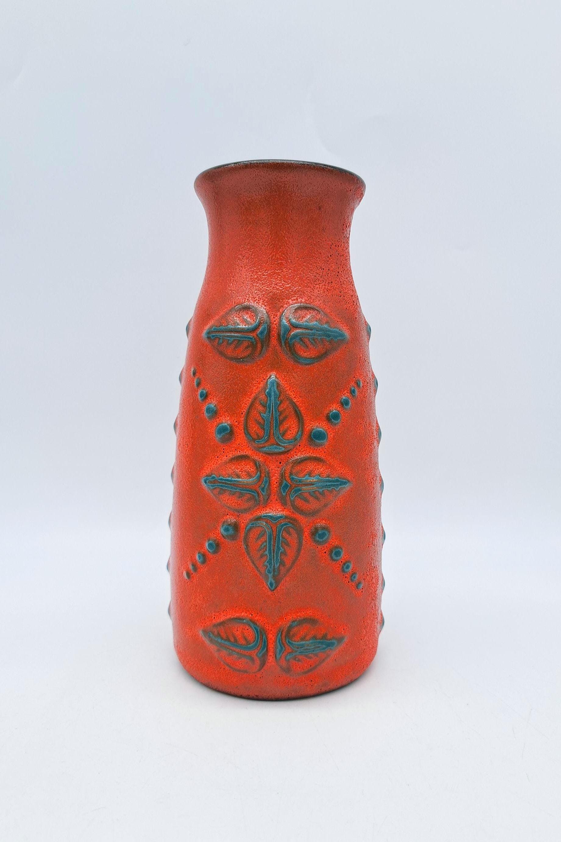 1970s fatlava XXXXL Carstens Tönnieshof Large Vintage German fat lava Glazed Floor Vase by Carstens