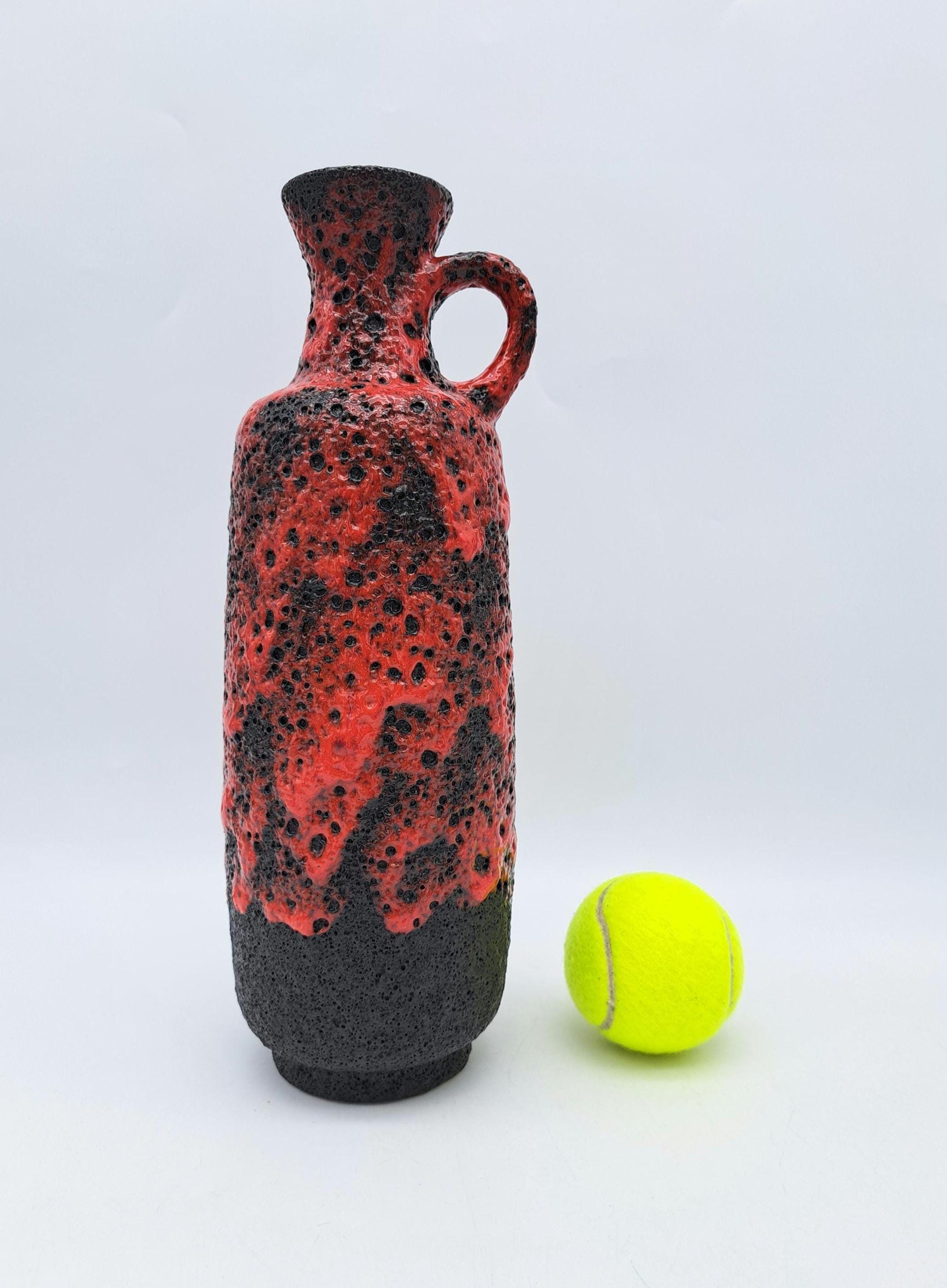 Vintage West German Fat Lava Vase Elma Ceramics 413/30 MCM Vintage West German Fat Lava Vase Elma Ceramics 413/30 MCM