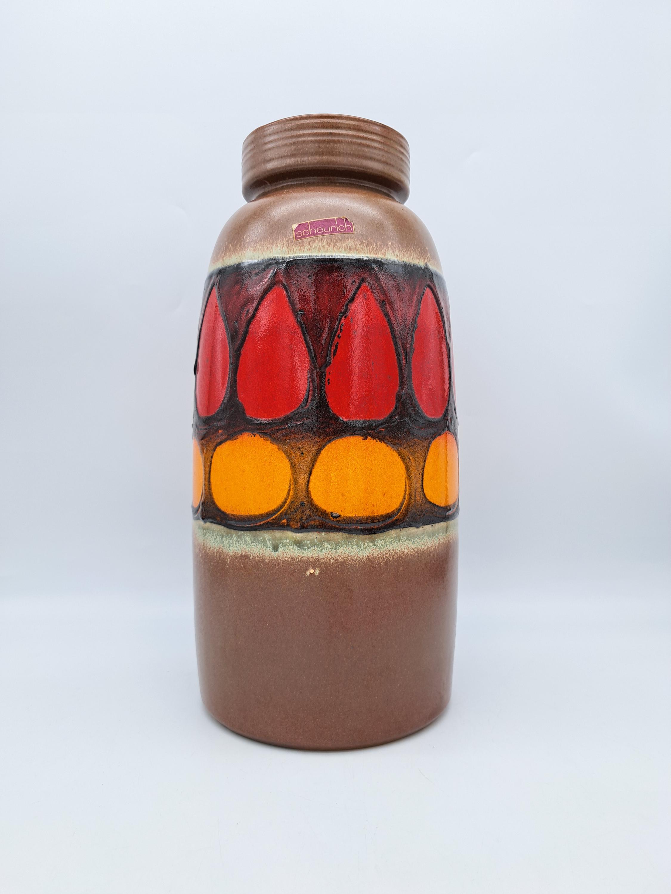 ヴィンテージ 西ドイツ製 XL Scheurich フロアベース 553-38 Fat Lava