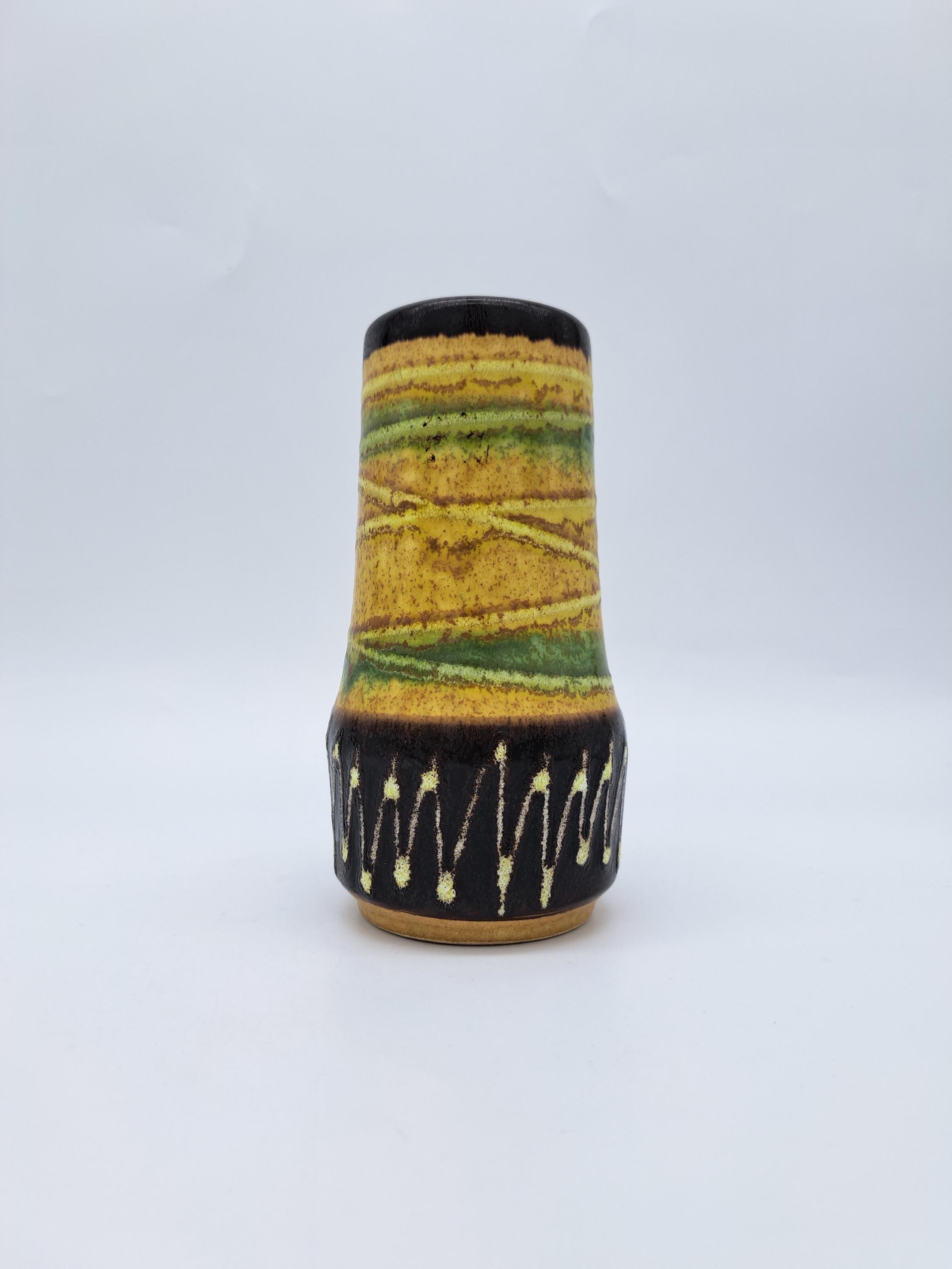 Scheurich 529 18 1960s WGermany 花瓶 Vintage West German Scheurich Vase 529-18 Mid-century Pottery