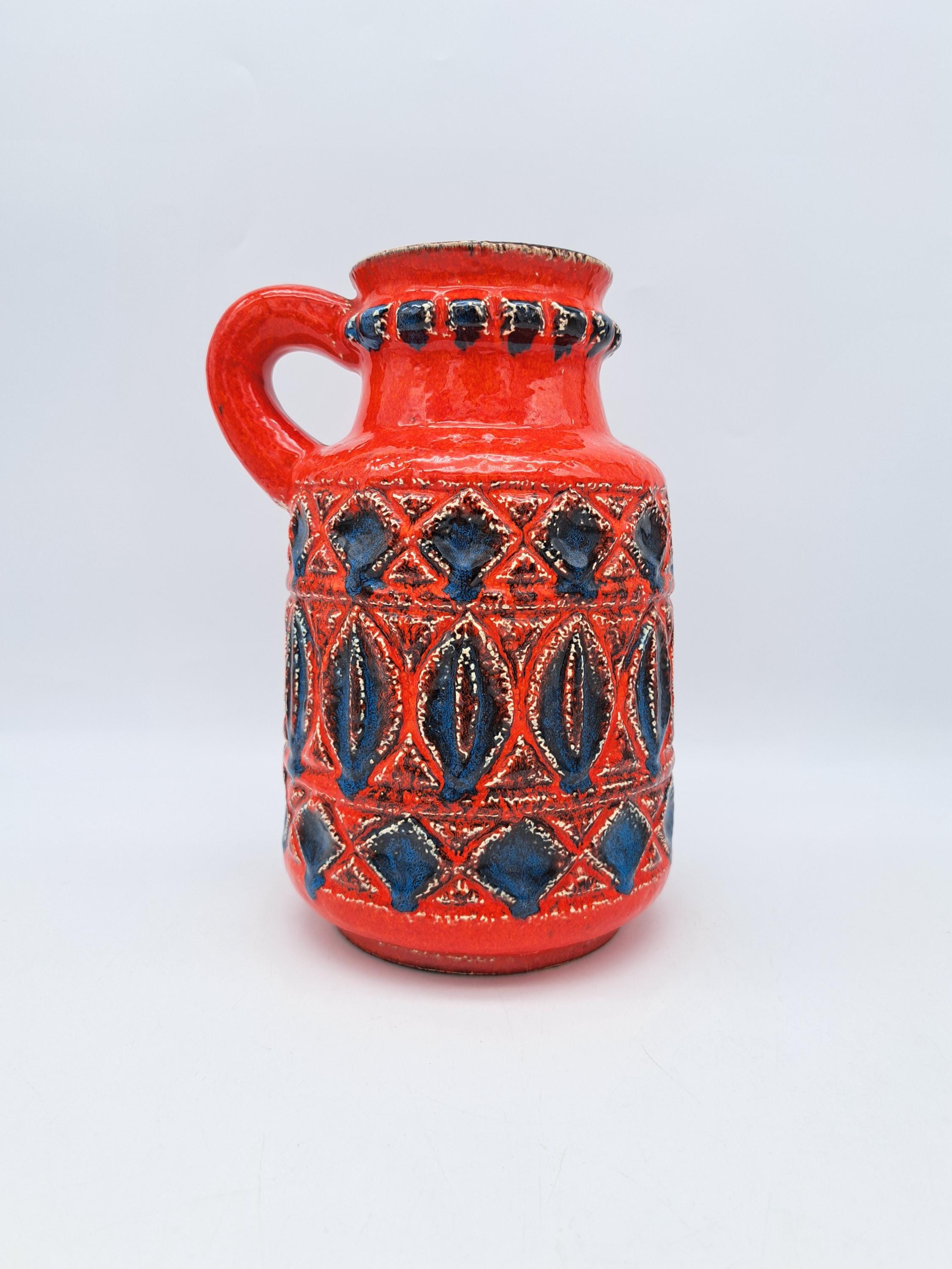 1960's West Germany Europ Keramiek 花瓶 壺 Vintage West German Bay Keramik 93-25 Vase Mid Century