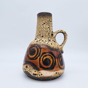 Jarrón antiguo de Alemania Occidental, Dümler & Breiden Ceramics 1054/22, loza de mediados de siglo, década de 1970, WGP 1960, Fat Lava.