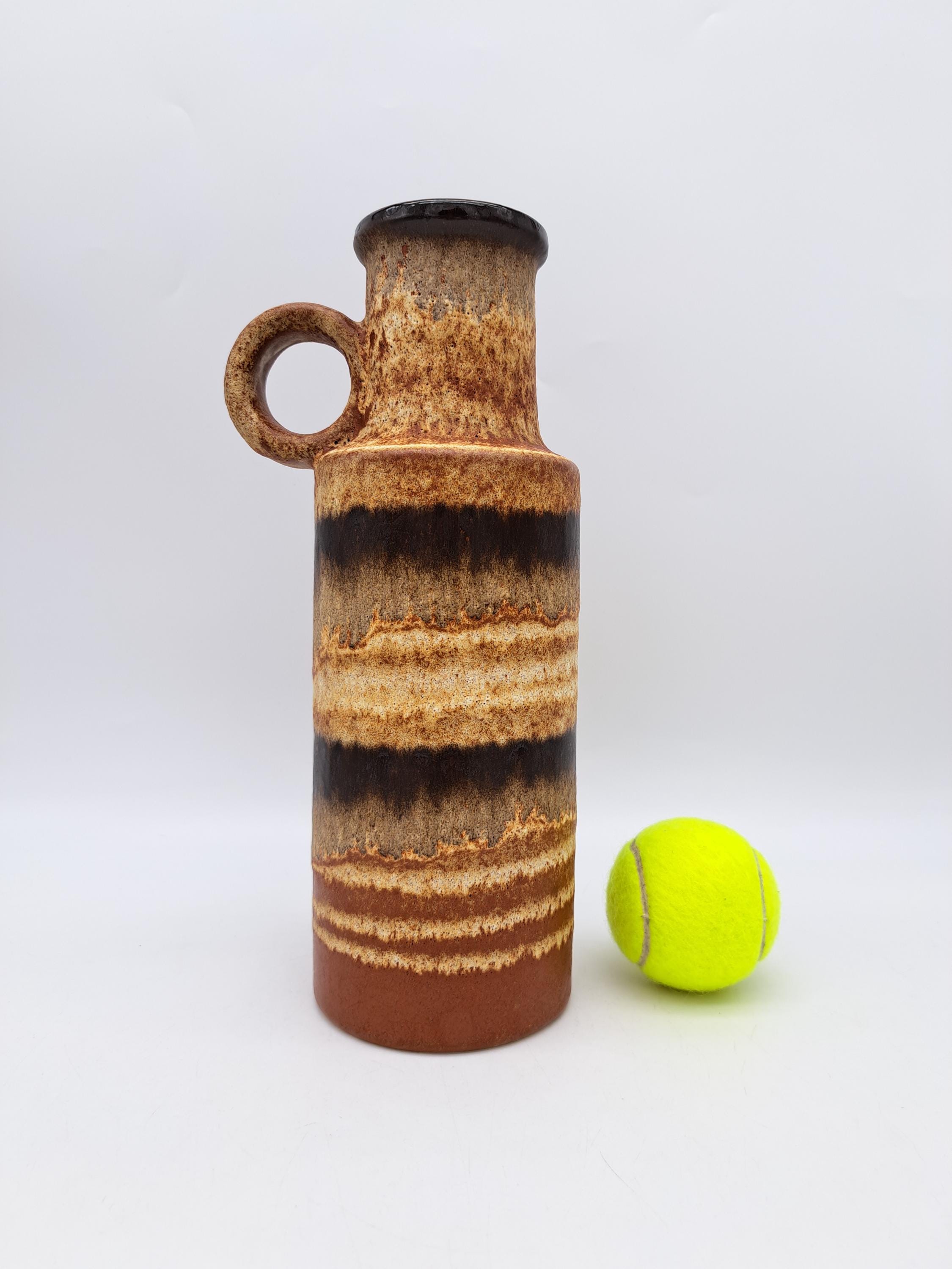 Vintage W-germany Scheurich 401-28 Fat Lava Vase Mid Century