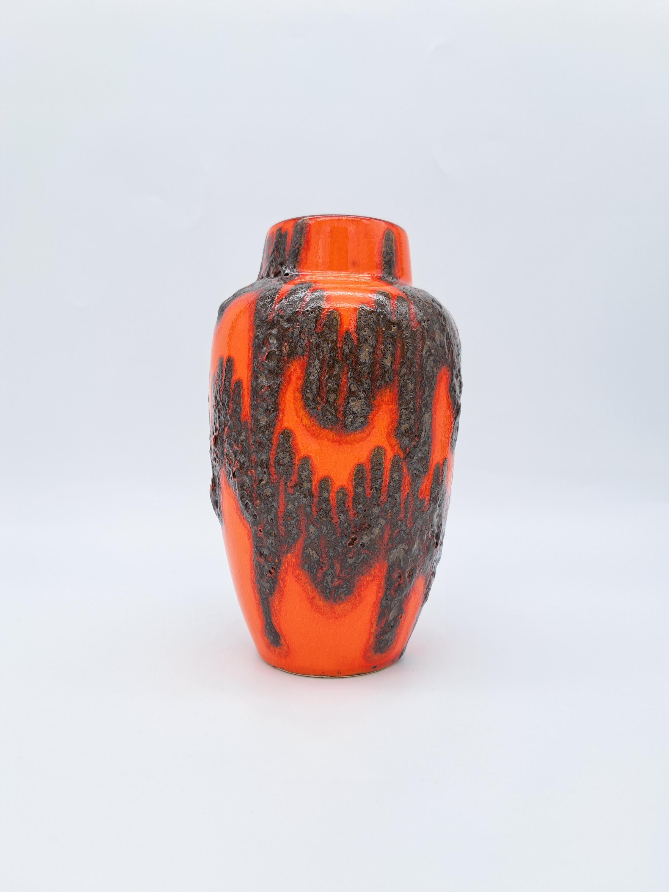 fat lava scheurich 21cm ビンテージ　ミッドセンチュリー West German Scheurich Vase 549-21 Mid-century Ceramic Fat Lava