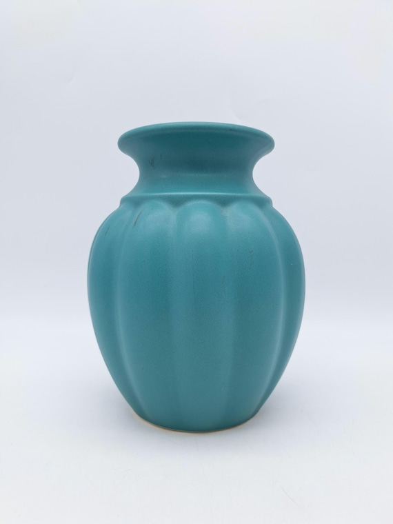 希少な古い青い Scheurich 花瓶 532-20 パンプキンデコレーション