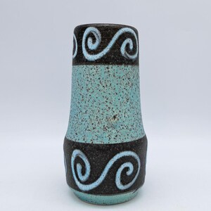 Scheurich 529 18 1960s WGermany 花瓶 Scheurich Keramik 529/18 Intense Blue / Black Color Glaze